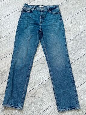 Zara Straight-Leg Blue Jeans